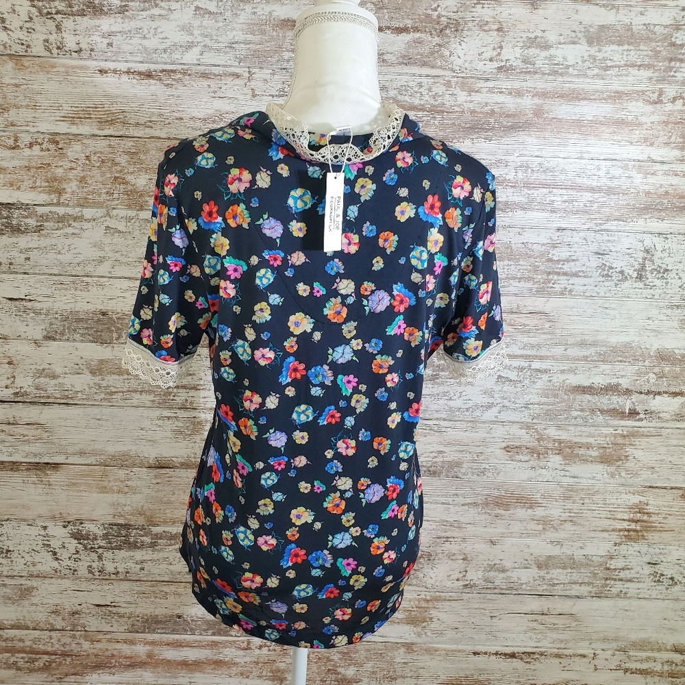 PAUL & JOE Painted Rose Denise Button Top - Picture 4 of 13